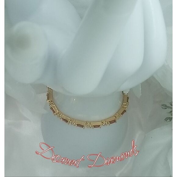 Red & White 30 Ct. Diamond Bracelet 14K Gold on 925 Silver - Picture 4 of 7